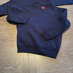 Kids sweatshirt lot of 2 crew neck top unisex long sleeve Navy size 5/6 New